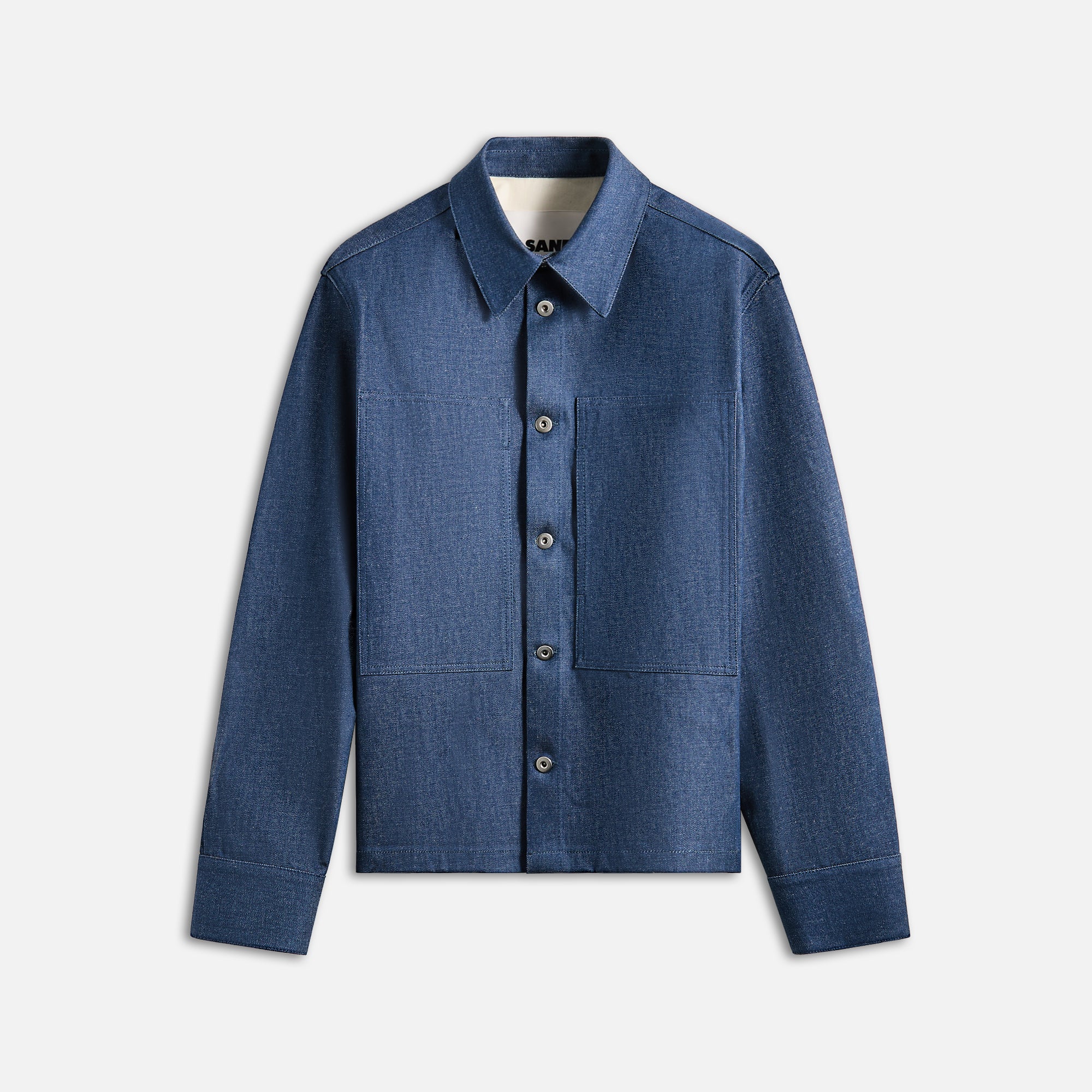Textured Dry Cotton Denim Shirt