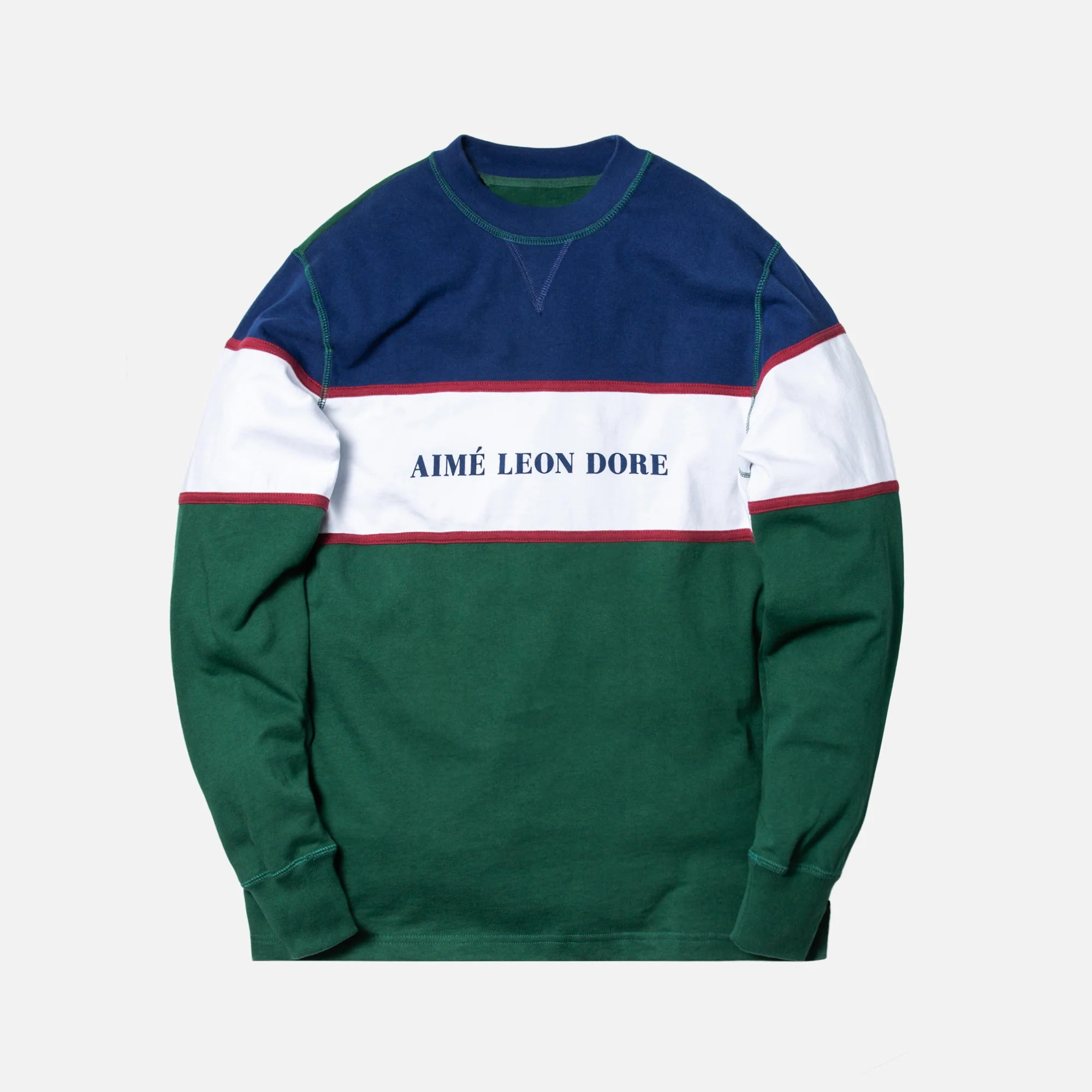 Color Blocked Logo Crewneck