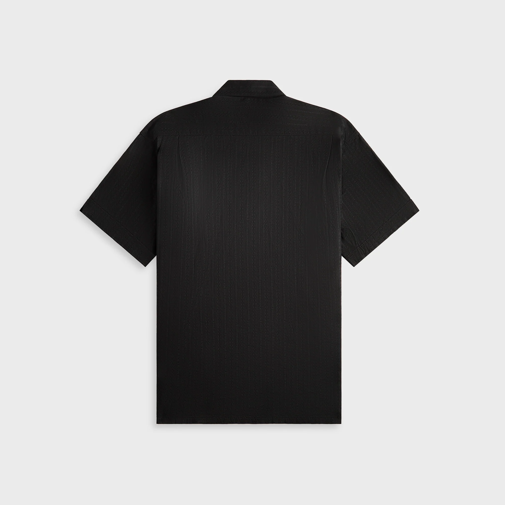 Cotton Lace Stripe Jacquard Camp Shirt