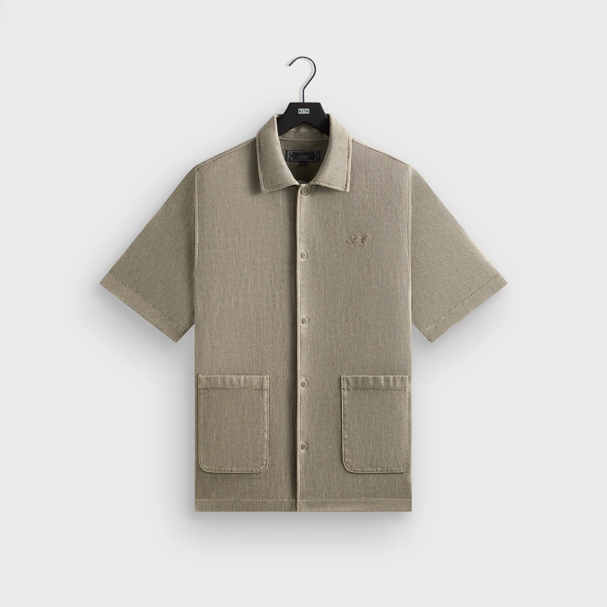 Kith Soft Woven Short Sleeve Boxy Collared Overshirt