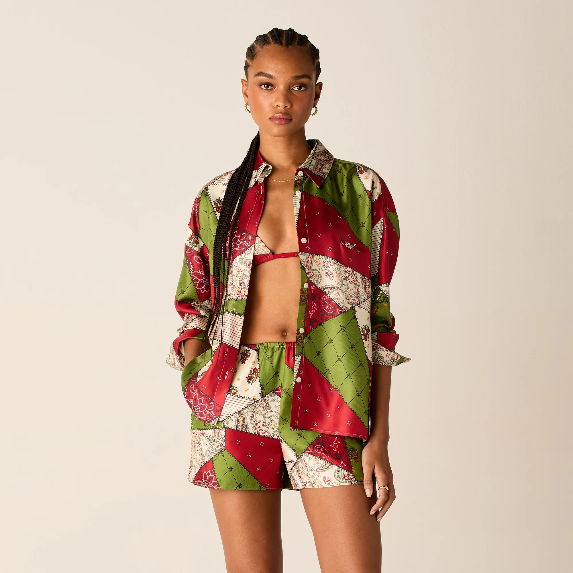 Kith Women Thea Patchwork Print Short